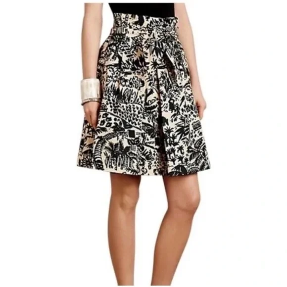ANTHROPOLOGIE COREY LYNN CALTER | Palm Garden Paper Bag Skirt. Sz. 10 - Picture 3 of 9
